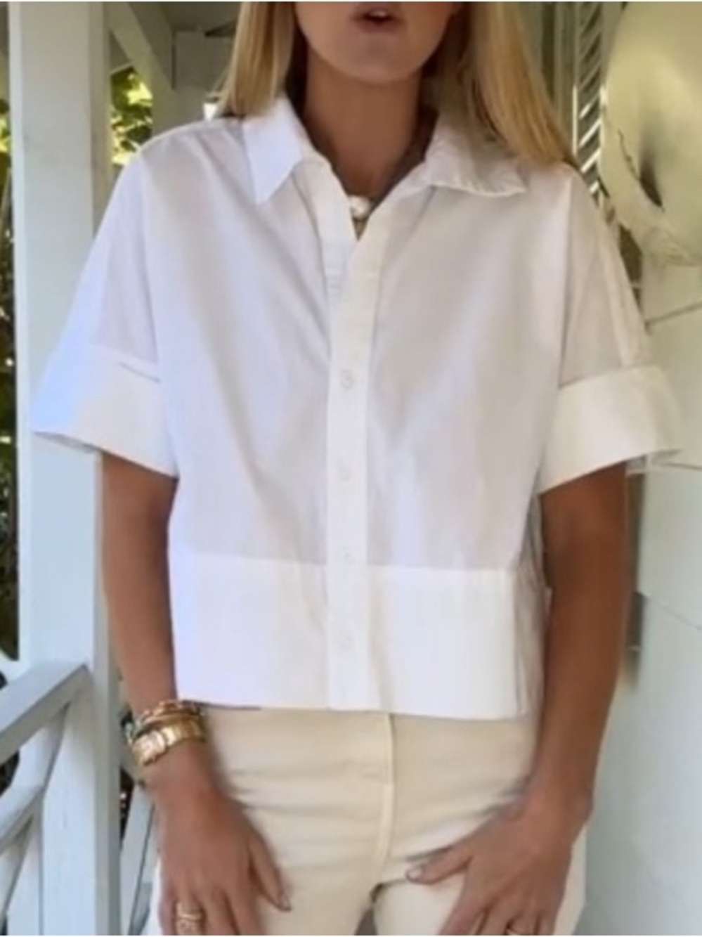 Julia Amory Antibes White Top Size Medium